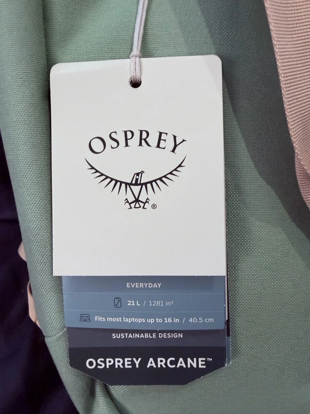 NWT. OSPREY Arcane Roll-Top Tote Backpack Botanical Heather